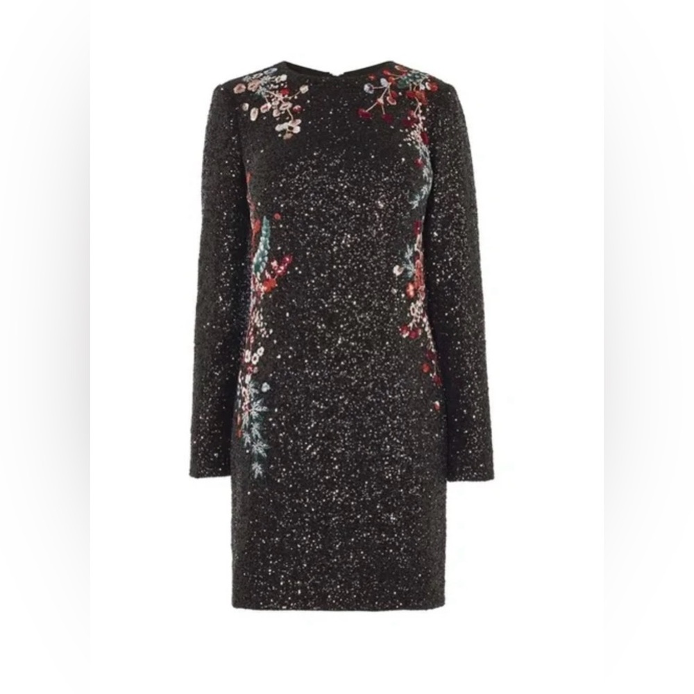 Karen Millen Black Floral Mini Dress